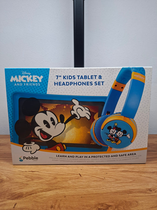 Disney Mickey and Friends – 7" Kids Tablet & Headphones Set (Pebble Gear)