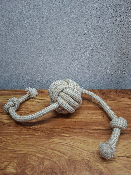 Hundespielzeug – Knotenseil mit Ball