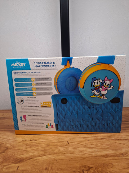 Disney Mickey and Friends – 7" Kids Tablet & Headphones Set (Pebble Gear)